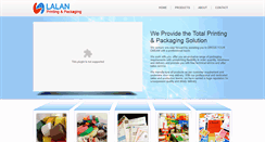 Desktop Screenshot of lalanprintingandpackaging.com