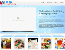 Tablet Screenshot of lalanprintingandpackaging.com